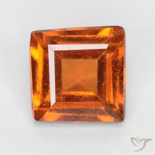 1.42ct 天然 深橙色 钙铝榴石, 正方形, VS