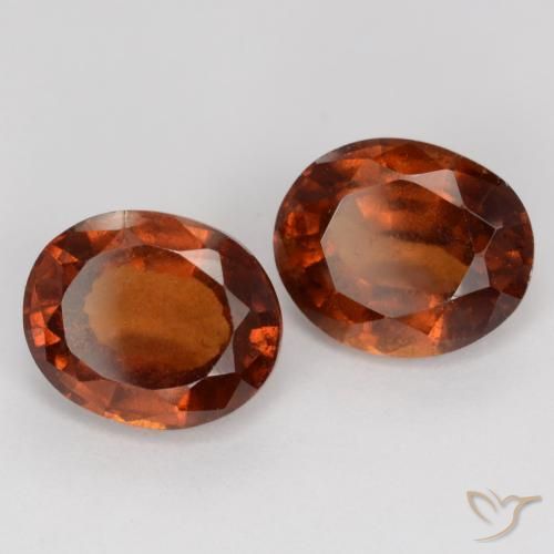 4.64天然橙色桂榴石，椭圆形切割，8.8×7.3毫米，VS-SI