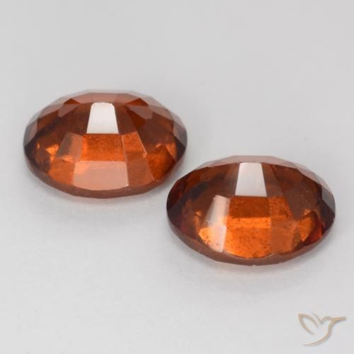 4.64天然橙色桂榴石，椭圆形切割，8.8×7.3毫米，VS-SI