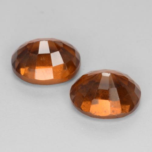 4.86天然橙色桂榴石，椭圆形切割，8.6×7.2毫米，VS