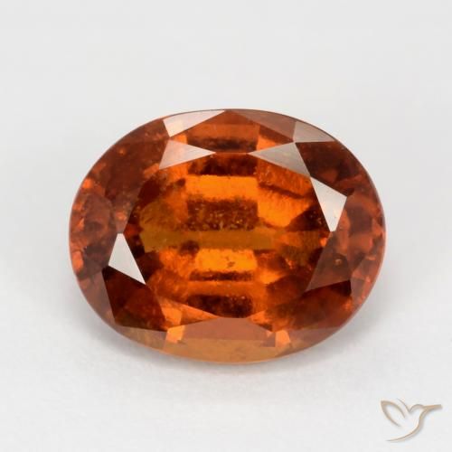 2.89ct 天然 红橙色 钙铝榴石, 椭圆形, VS-SI
