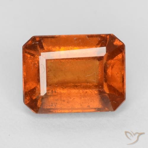 2.15ct 天然 深橙色 钙铝榴石, 祖母绿式切割, VS-SI