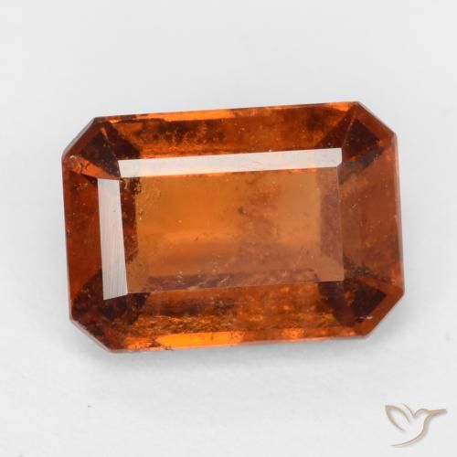 2.09ct 天然 琥珀橙 钙铝榴石, 祖母绿式切割, VS-SI