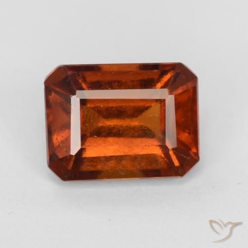 2.11ct 天然 火橙 钙铝榴石, 祖母绿式切割, VS