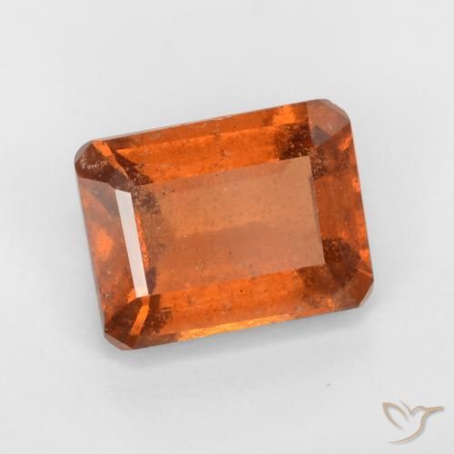 1.97ct 天然 琥珀橙 钙铝榴石, 祖母绿式切割, VS-SI