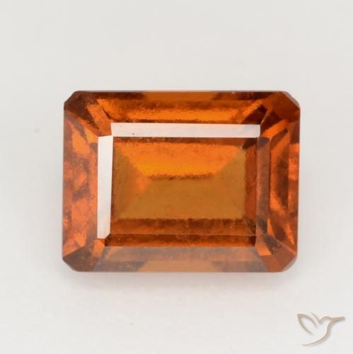 2.15ct 天然 深橙色 钙铝榴石, 祖母绿式切割, VS
