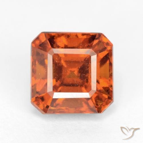 2.06ct 天然 中深橙色 钙铝榴石, 祖母绿式切割, VS