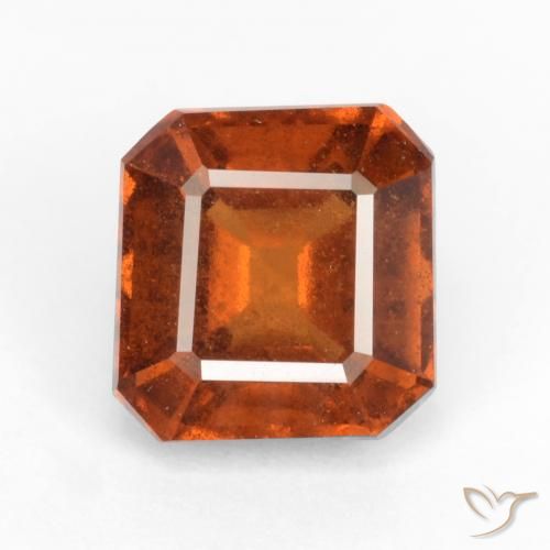 2.18ct 天然 中深橙色 钙铝榴石, 祖母绿式切割, VS-SI