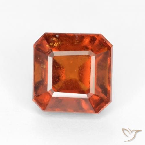 2.47ct 天然 琥珀橙 钙铝榴石, 祖母绿式切割, VS-SI