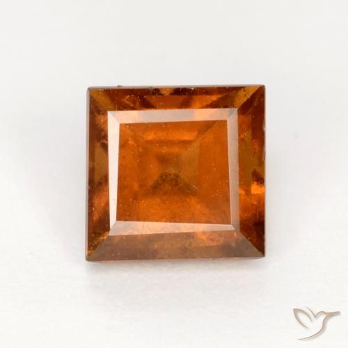 1.57ct 天然 深橙色 钙铝榴石, 正方形, SI