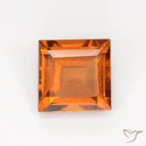 1.29ct 天然 黄橙色 钙铝榴石, 正方形, VS-SI