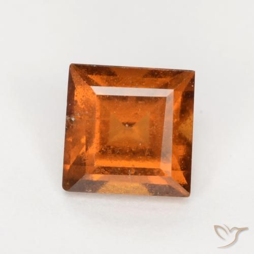 1.37ct 天然 深橙色 钙铝榴石, 正方形, SI