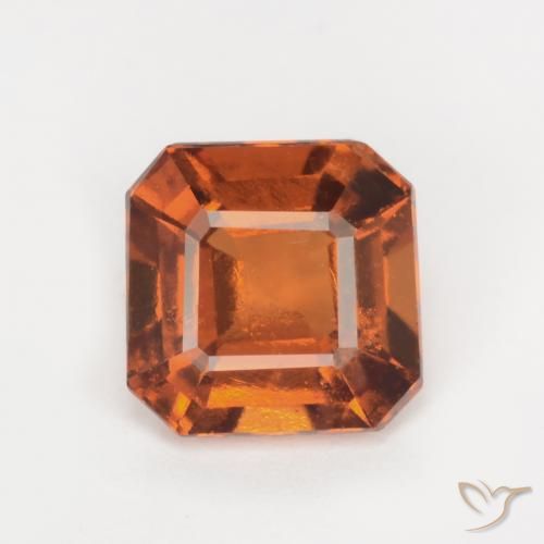 1.69ct 天然 中深橙色 钙铝榴石, 祖母绿式切割, SI