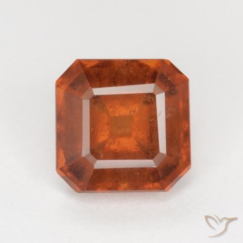 2.16ct 天然 琥珀橙 钙铝榴石, 祖母绿式切割, SI
