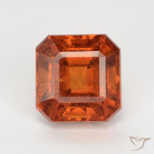 2.50ct 天然 深橙色 钙铝榴石, 祖母绿式切割, SI
