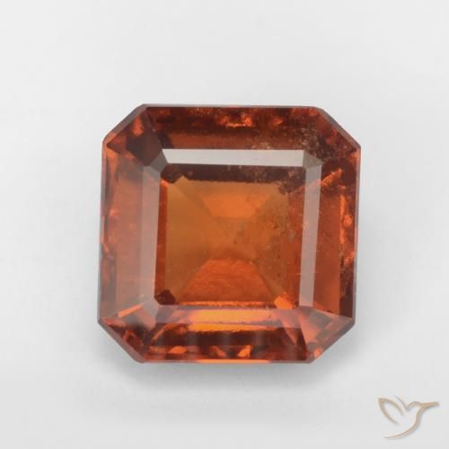 2.21ct 天然 深橙色 钙铝榴石, 祖母绿式切割, SI