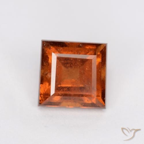 1.64ct 天然 深橙色 钙铝榴石, 正方形, SI