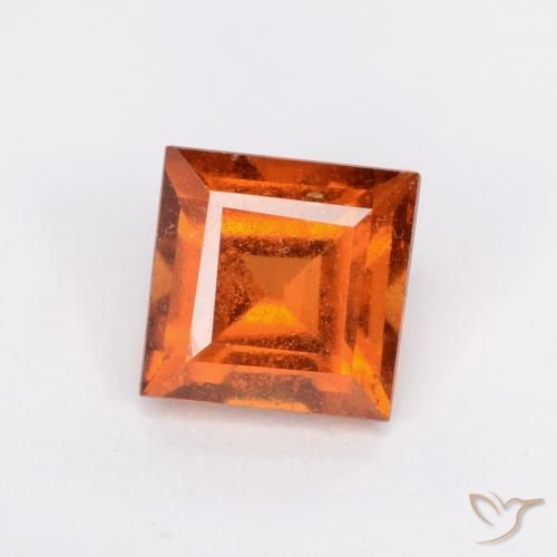 1.43ct 天然 深橙色 钙铝榴石, 正方形, SI