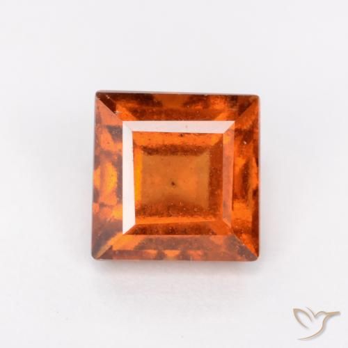 1.57ct 天然 深橙色 钙铝榴石, 正方形, VS-SI
