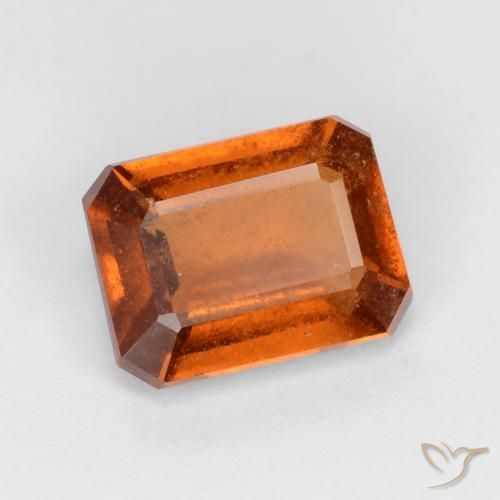 1.70ct 天然 中深橙色 钙铝榴石, 祖母绿式切割, SI