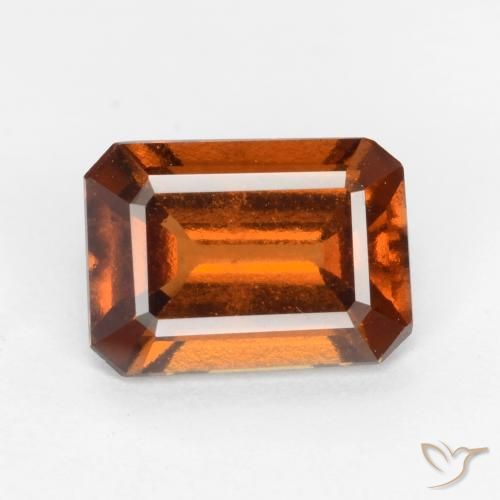 1.61ct 天然 深橙色 钙铝榴石, 祖母绿式切割, VS