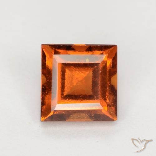 1.53ct 天然 红橙色 钙铝榴石, 正方形, VS