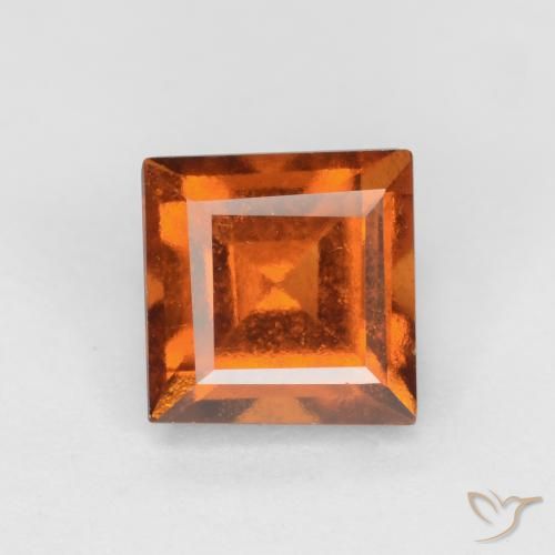 1.53ct 天然 中深橙色 钙铝榴石, 正方形, VS