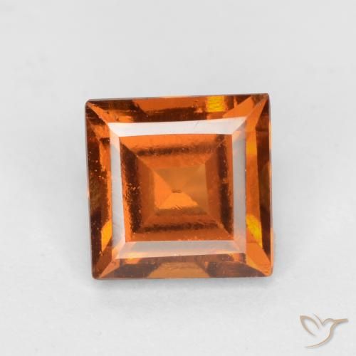 1.37ct 天然 深橙色 钙铝榴石, 正方形, VS
