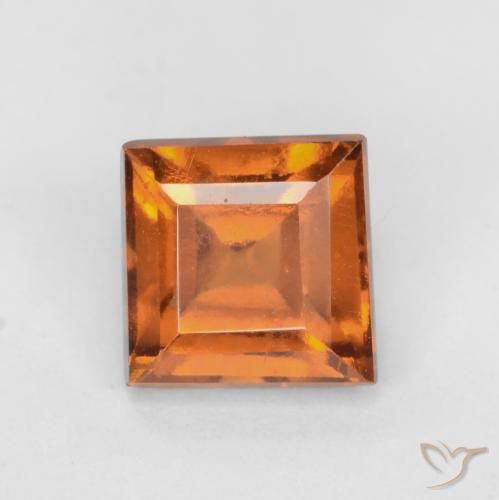 1.52ct 天然 深橙色 钙铝榴石, 正方形, VS