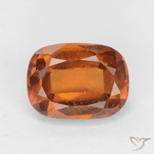 1.96ct 天然 中深橙色 钙铝榴石, 软垫, SI