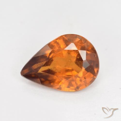 1.14ct 天然 中深橙色 钙铝榴石, 梨形, VS-SI