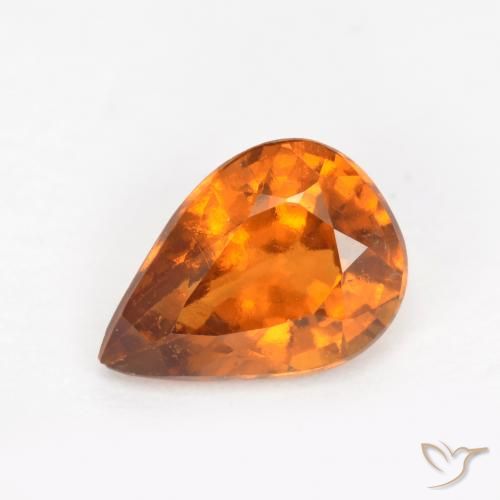 1.21ct 天然 土橙 钙铝榴石, 梨形, VS-SI