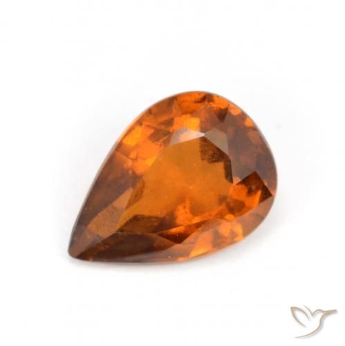 1.15ct 天然 中深橙色 钙铝榴石, 梨形, VS-SI