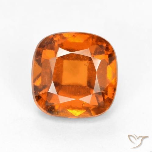 2.10ct 天然 中橙 钙铝榴石, 软垫, VS