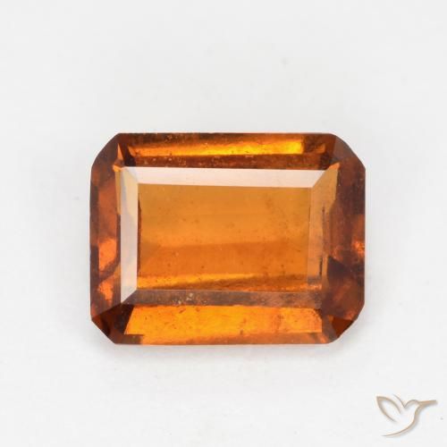 1.45ct 天然 深橙色 钙铝榴石, 祖母绿式切割, SI