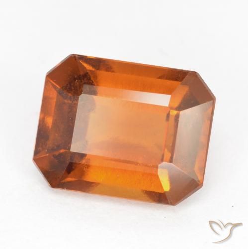 2.36ct 天然 中深橙色 钙铝榴石, 祖母绿式切割, VS