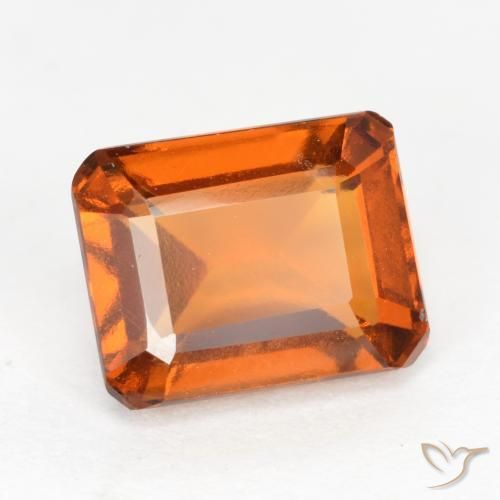 2.12ct 天然 深橙色 钙铝榴石, 祖母绿式切割, VS