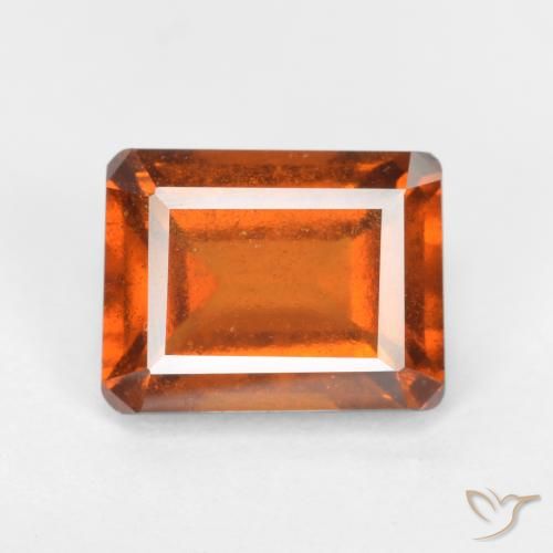 2.14ct 天然 中深橙色 钙铝榴石, 祖母绿式切割, SI