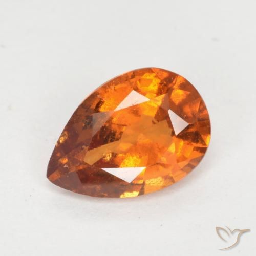 0.98ct 天然 中橙 钙铝榴石, 梨形, VS-SI