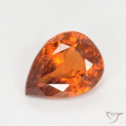1.18ct 天然 深橙色 钙铝榴石, 梨形, VS-SI