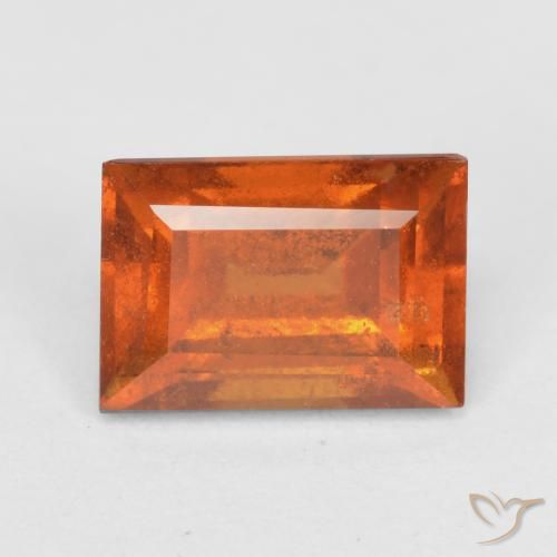 1.47ct 天然 中橙 钙铝榴石, 狭长方形, SI