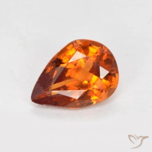 1.06ct 天然 中橙 钙铝榴石, 梨形, VS