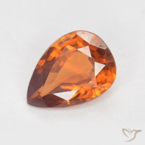 1.15ct 天然 中橙 钙铝榴石, 梨形, VS