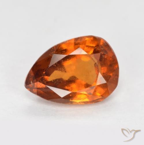 1.20ct 天然 深橙色 钙铝榴石, 梨形, VS-SI