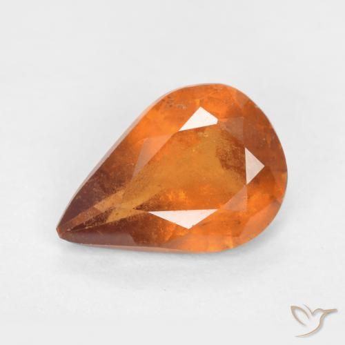 1.03ct 天然 深橙色 钙铝榴石, 梨形, SI