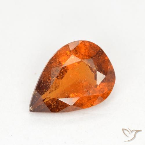 0.97ct 天然 中橙 钙铝榴石, 梨形, SI