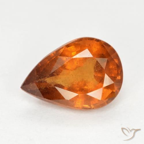 1.20ct 天然 中橙 钙铝榴石, 梨形, SI