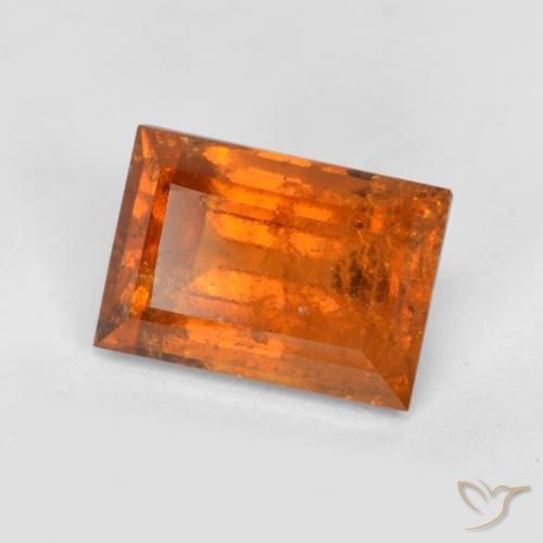 1.49ct 天然 火橙 钙铝榴石, 狭长方形, SI