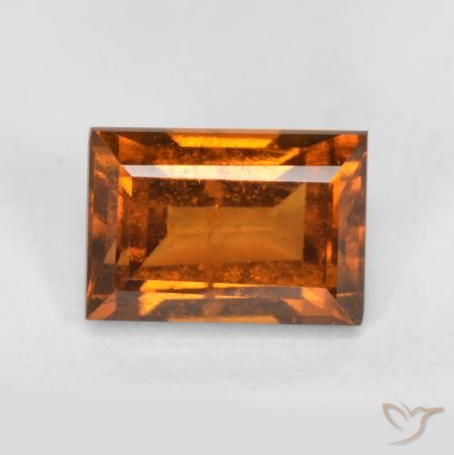 1.40ct 天然 中橙 钙铝榴石, 狭长方形, VS-SI