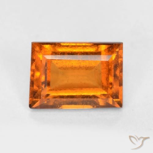 1.12ct 天然 中橙 钙铝榴石, 狭长方形, VS-SI